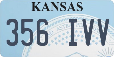 KS license plate 356IVV