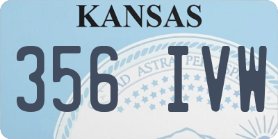 KS license plate 356IVW
