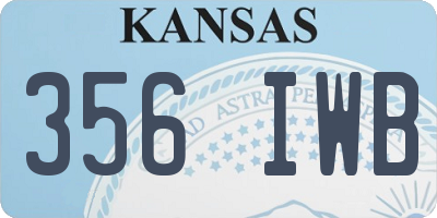 KS license plate 356IWB