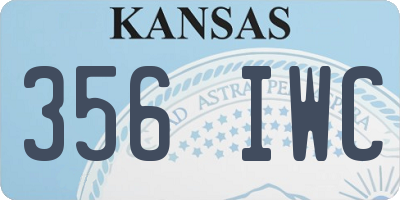 KS license plate 356IWC