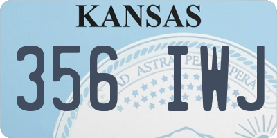 KS license plate 356IWJ