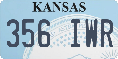 KS license plate 356IWR