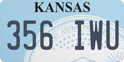 KS license plate 356IWU