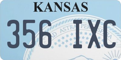 KS license plate 356IXC