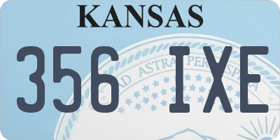 KS license plate 356IXE