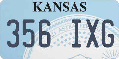 KS license plate 356IXG