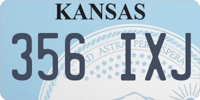 KS license plate 356IXJ