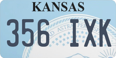 KS license plate 356IXK