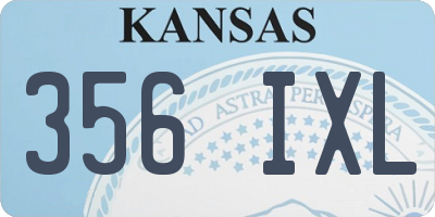 KS license plate 356IXL
