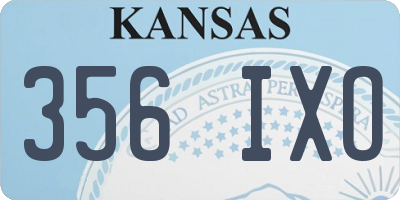 KS license plate 356IXO