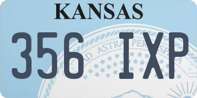 KS license plate 356IXP