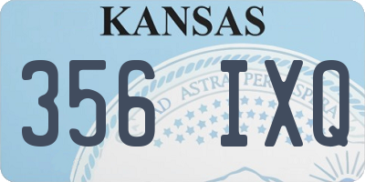 KS license plate 356IXQ