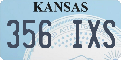 KS license plate 356IXS