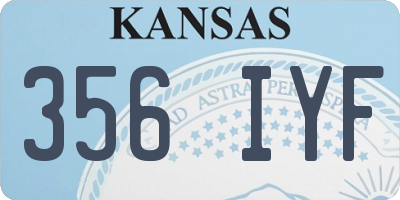 KS license plate 356IYF
