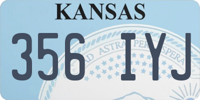 KS license plate 356IYJ