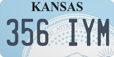KS license plate 356IYM
