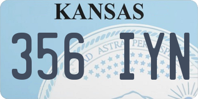KS license plate 356IYN
