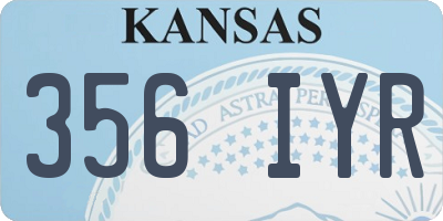 KS license plate 356IYR