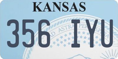 KS license plate 356IYU