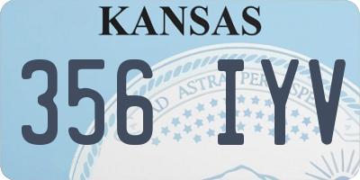 KS license plate 356IYV