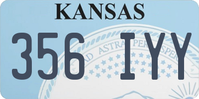 KS license plate 356IYY