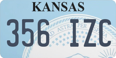 KS license plate 356IZC