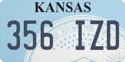 KS license plate 356IZD