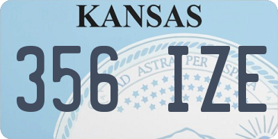 KS license plate 356IZE
