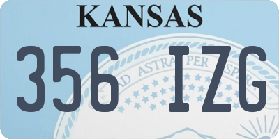 KS license plate 356IZG