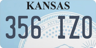 KS license plate 356IZO