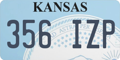 KS license plate 356IZP