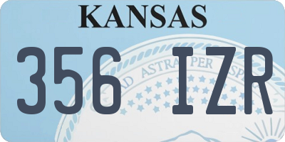 KS license plate 356IZR