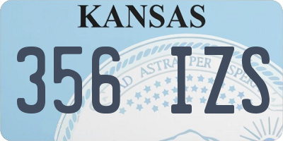 KS license plate 356IZS