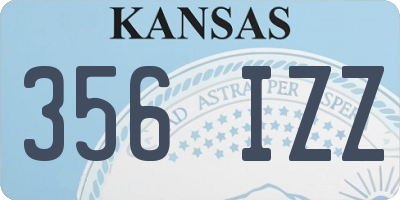 KS license plate 356IZZ