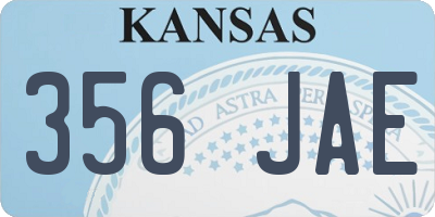 KS license plate 356JAE