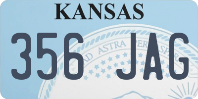 KS license plate 356JAG
