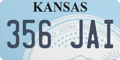 KS license plate 356JAI