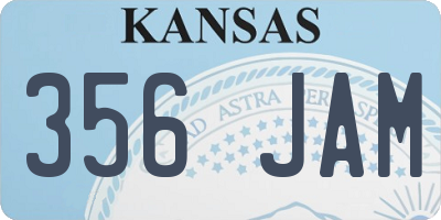 KS license plate 356JAM