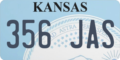 KS license plate 356JAS