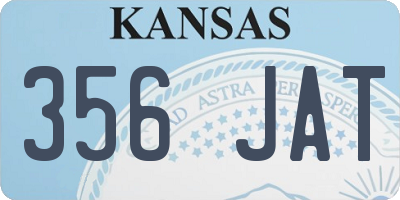KS license plate 356JAT