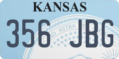 KS license plate 356JBG