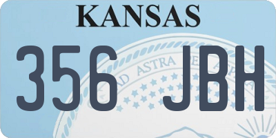 KS license plate 356JBH