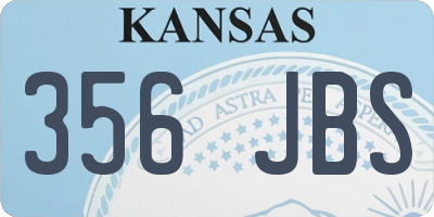 KS license plate 356JBS