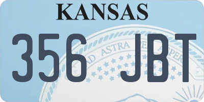 KS license plate 356JBT