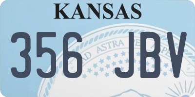 KS license plate 356JBV