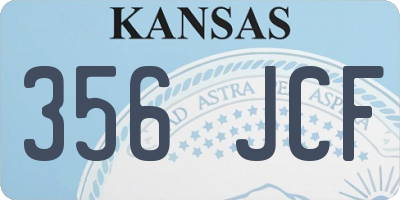 KS license plate 356JCF