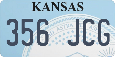 KS license plate 356JCG
