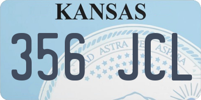 KS license plate 356JCL