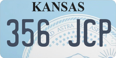 KS license plate 356JCP