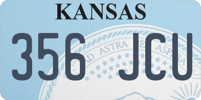 KS license plate 356JCU